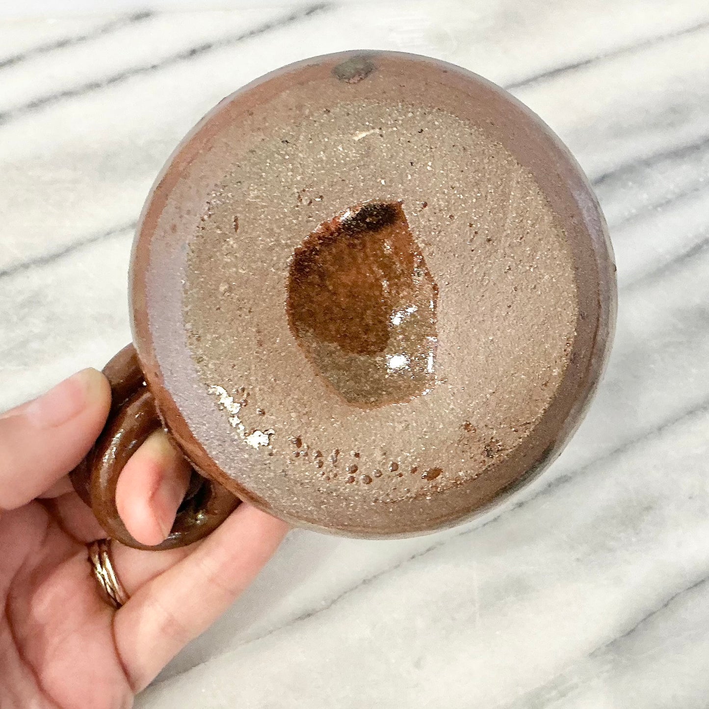 Small Vintage Bud Vase with Curly-Q Handle
