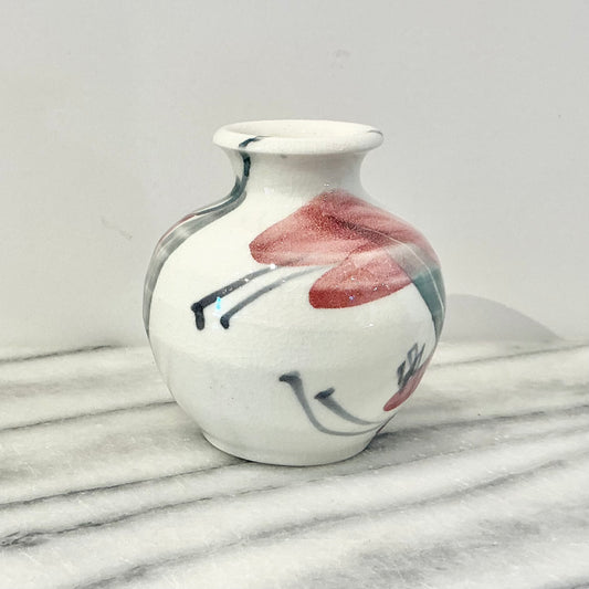 Vintage Hand Painted Ceramic Bud Vase
