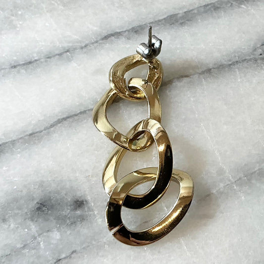 Vintage Golden Chain Earrings