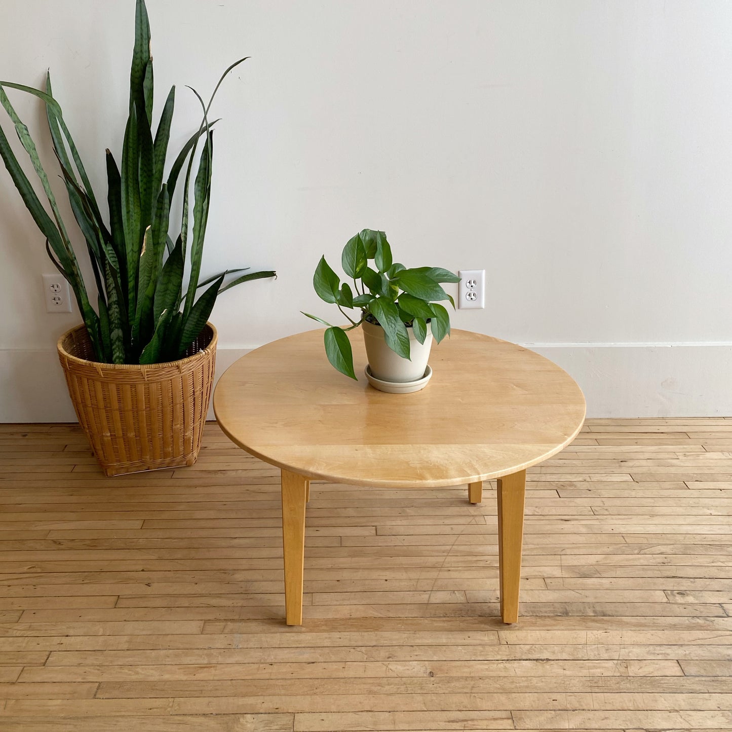 Contemporary Solid Maple Coffee Table, 30”