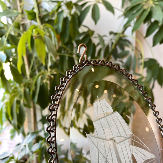 Vintage Glass Ship Sun-catcher