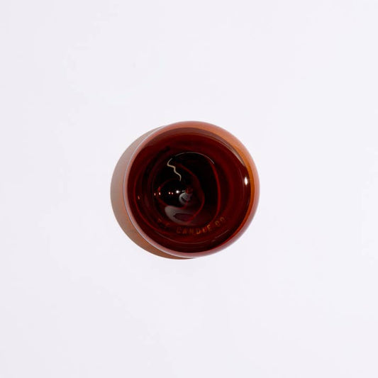 Amber Glass Incense Holder