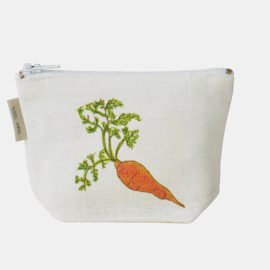 Isabelle Boinot Mini Pouch, Rabbit + Carrot