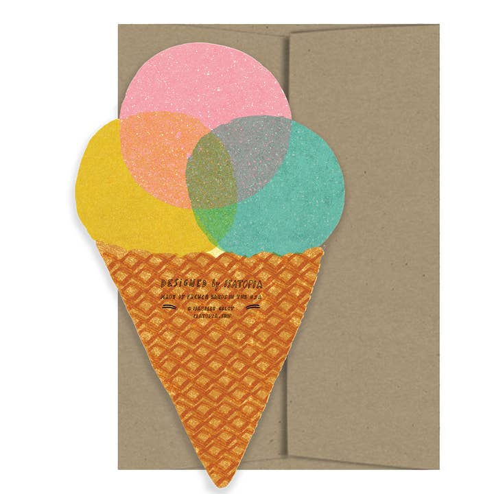 Ice Cream - Die Cut Card
