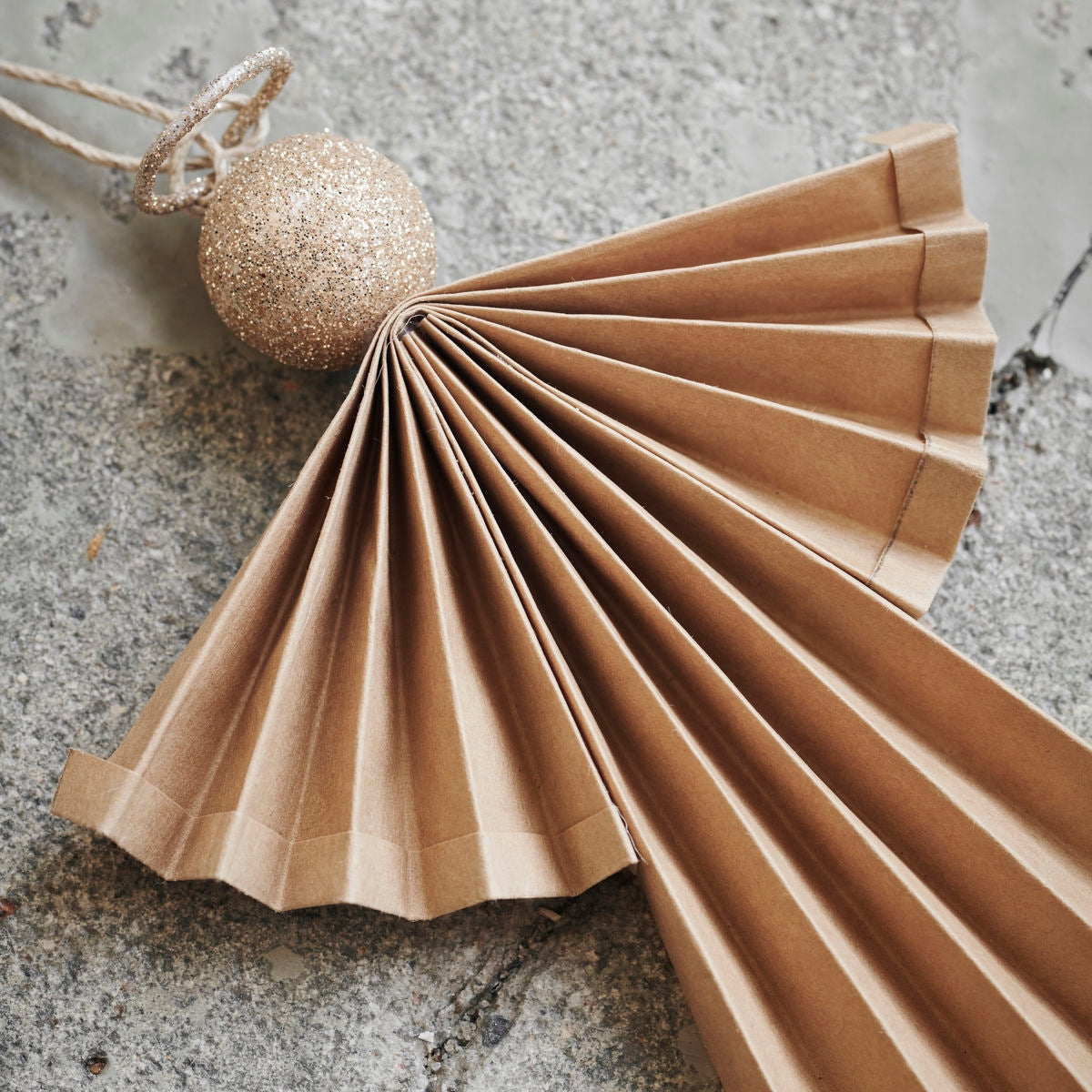 Large Paper Angel Ornament, Natural