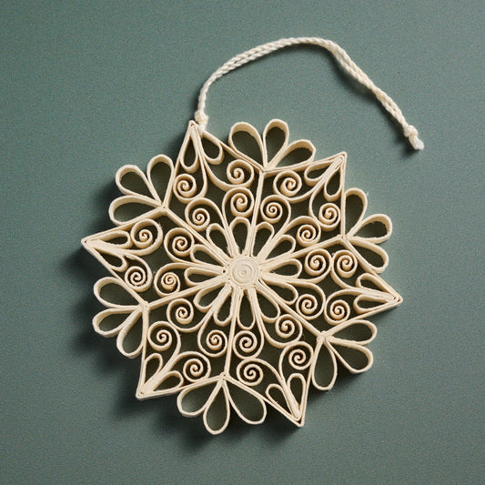 Quilled Cream Snowflake Ornament