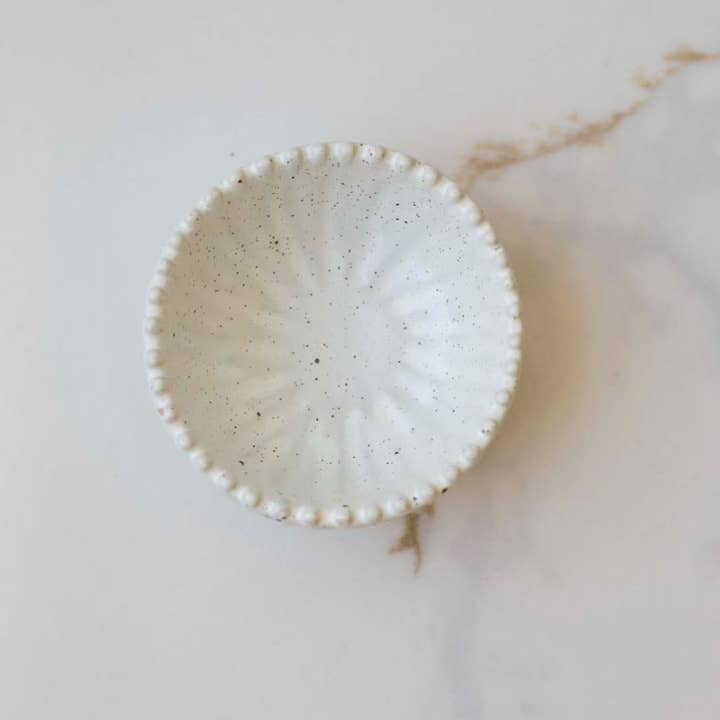 Ruffled Edge Ceramic Pinch Bowl, Choose Color
