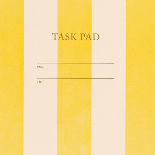 Task Pad Notebook - Yellow Stripe