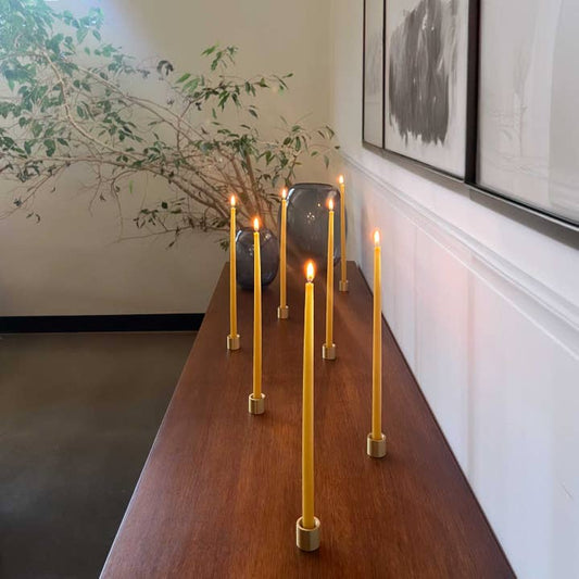Pure Brass Thin Taper Candle Holder