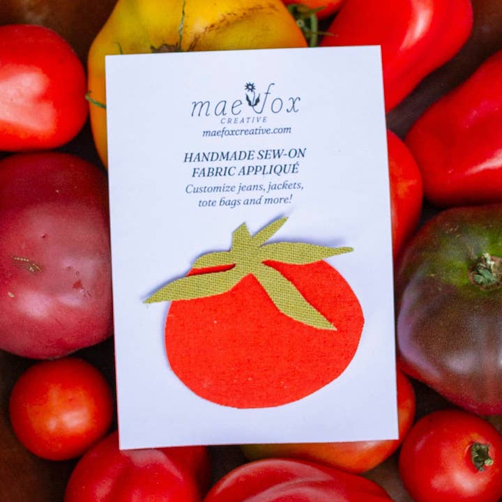 Handmade Iron-On Patch : TOMATO