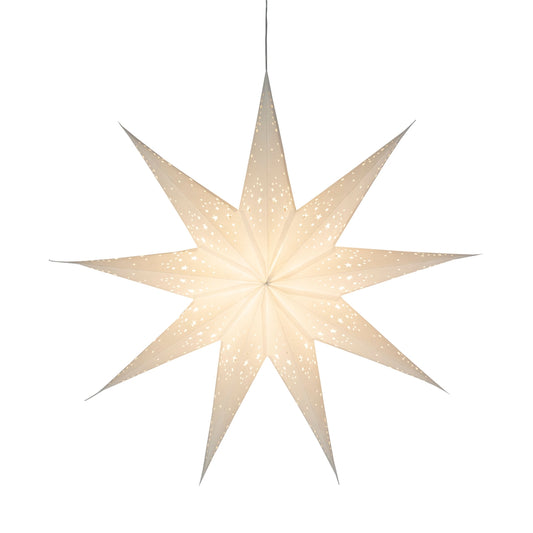 White 9-Point Twinkle Star, 25"