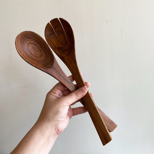 Pair of Vintage Wood Serving Utensils