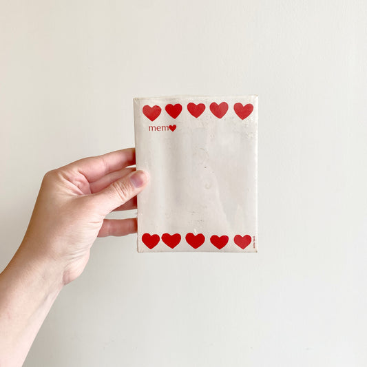 Vintage Red Heart Memo Pad, Anita Beck