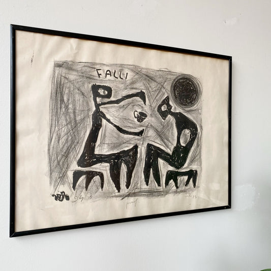 Vintage Framed Artwork By Maks Velo (18.5 x 24.5")