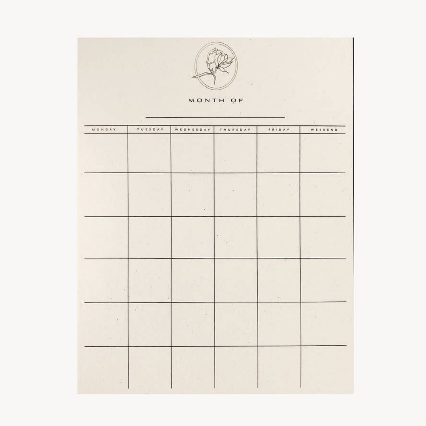 Flora Wall Calendar Refill