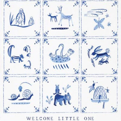 New Baby Delft Tiles Greeting Card