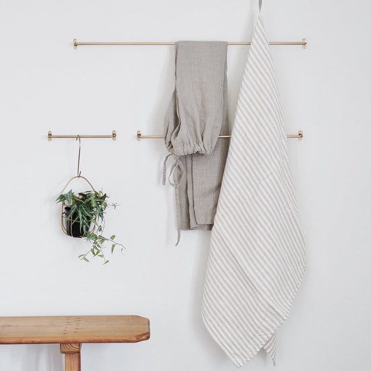Minimal Brass Towel Bar