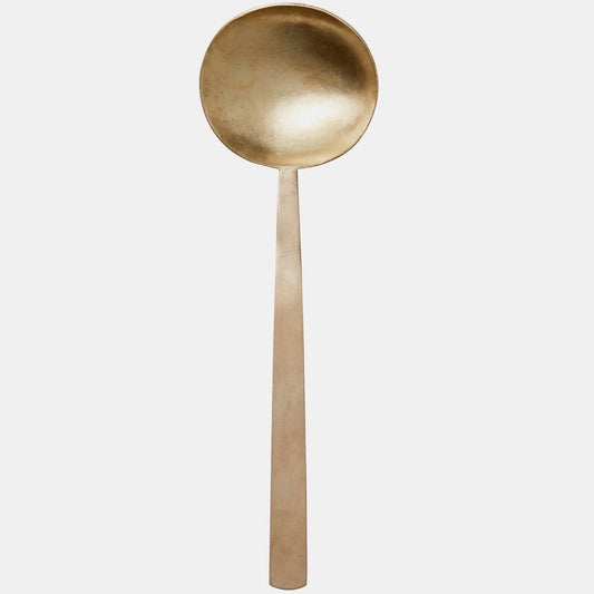Hand-hammered Round Brass Spoon