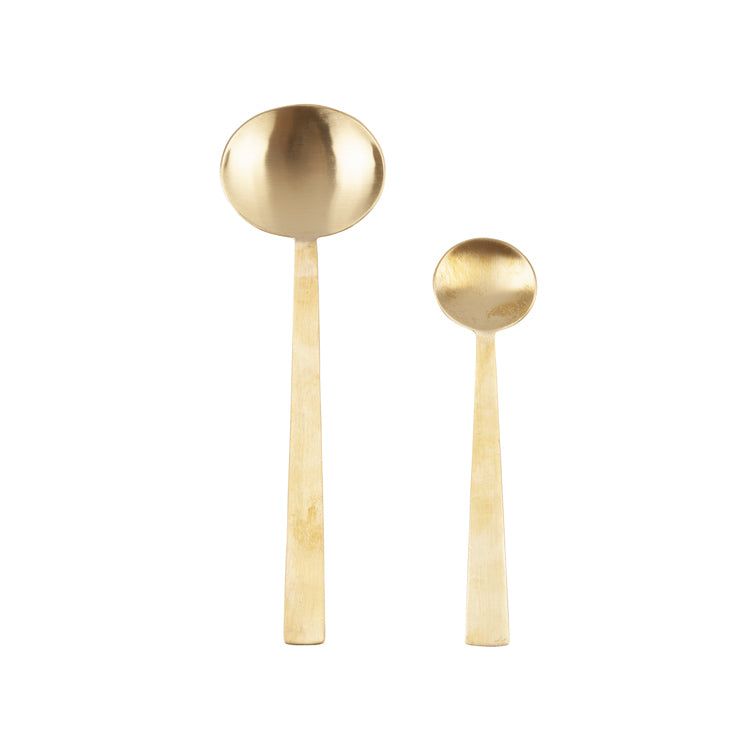 Hand-hammered Round Brass Spoon