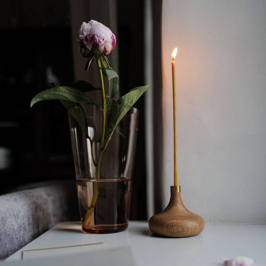 OVO Oak Candle Holder