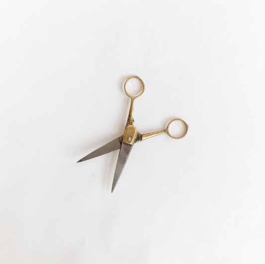 Small Brass Handle Scissors