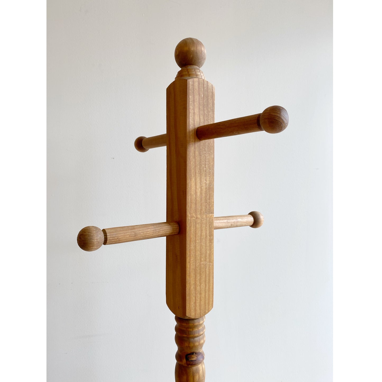 Vintage Handcrafted Wood Coat Tree