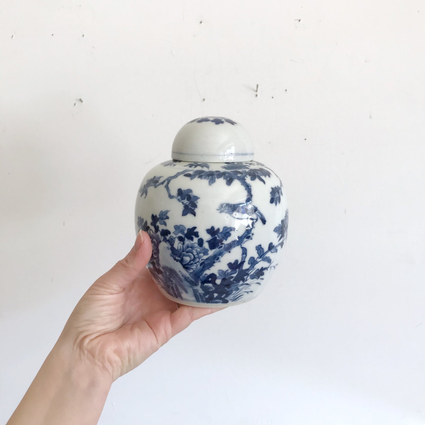 Vintage Porcelain Ginger Jar with Lid