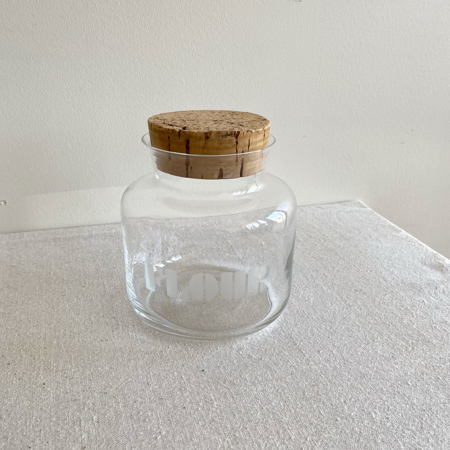Vintage Glass Flour Canister