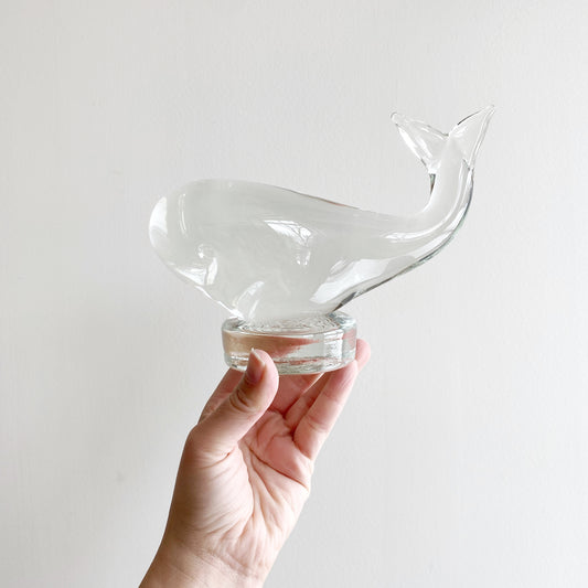 The Sweetest Vintage Handblown Glass Whale