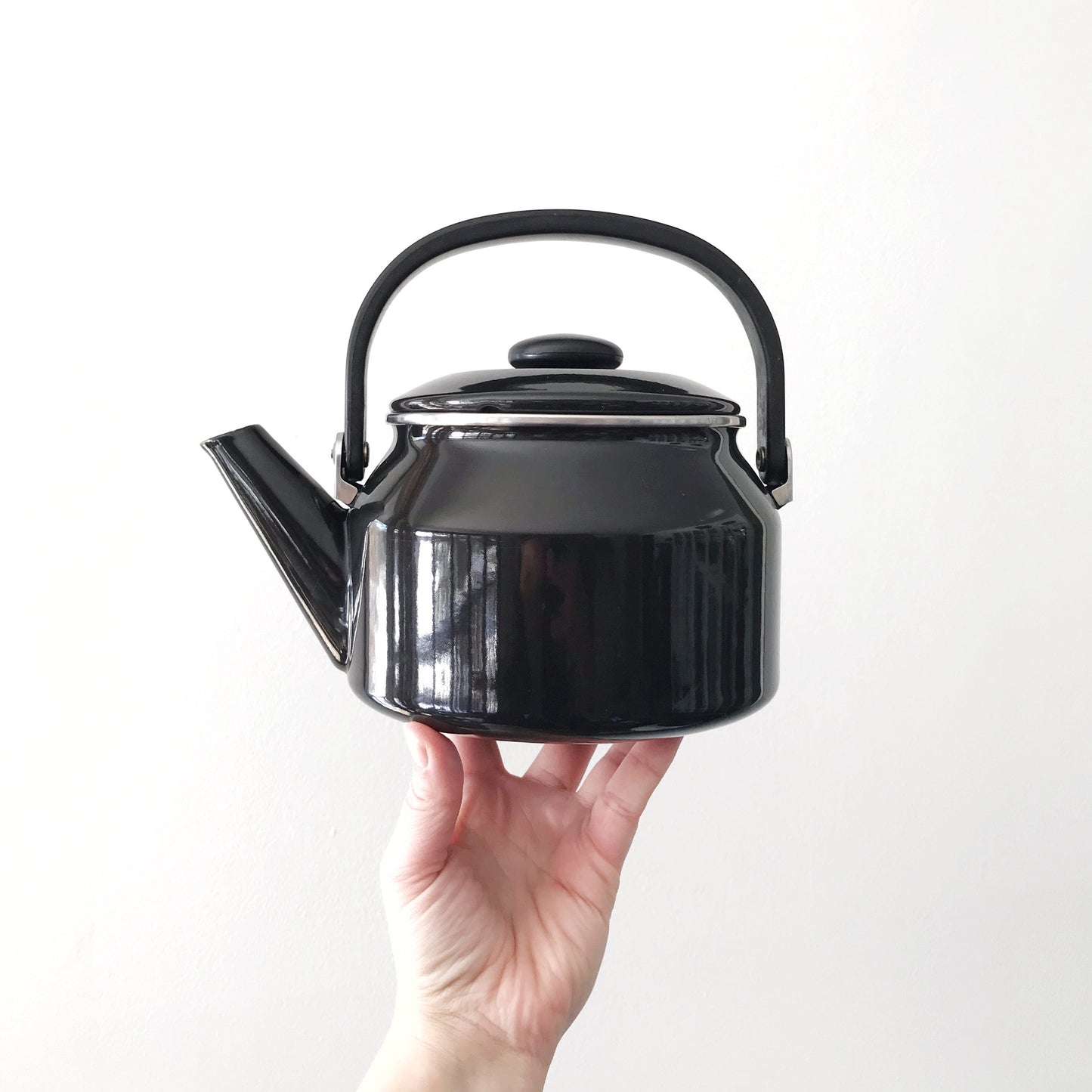 Modern Black Enamel Kettle