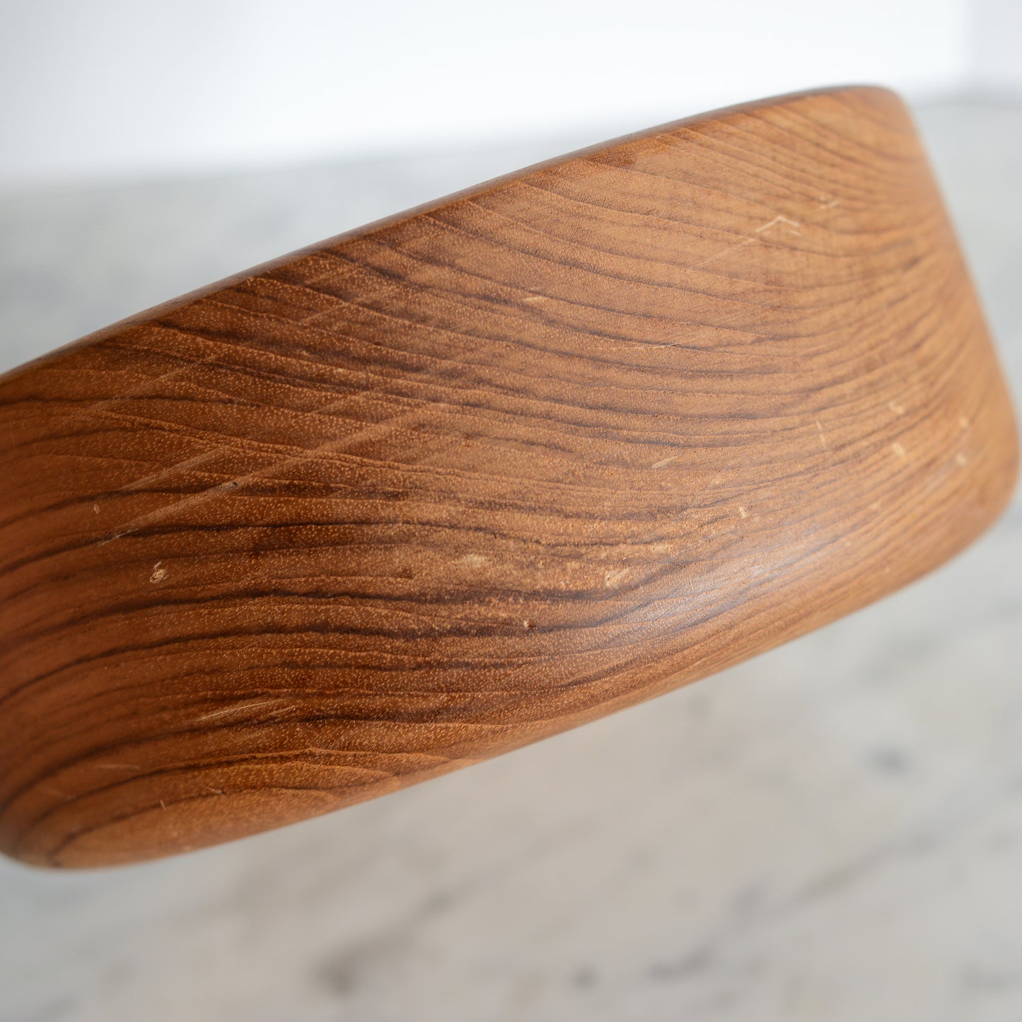 Vintage 10” Turned Wood Serving Bowl