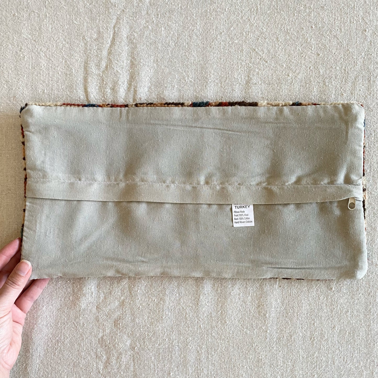 Hand-knotted Turkish Pillow Cover (8x16)