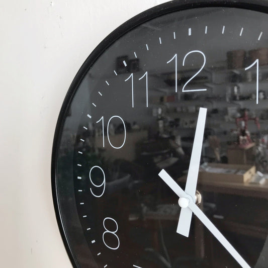 Modern Black Analog Wall Clock
