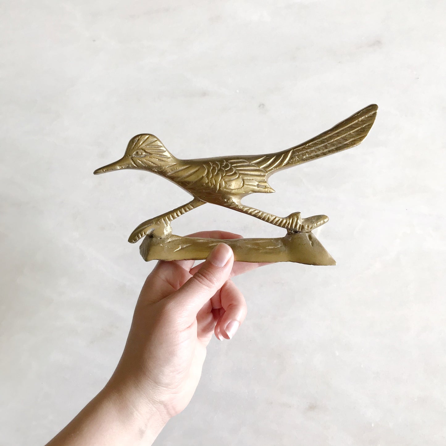 Vintage Brass Roadrunner Figure
