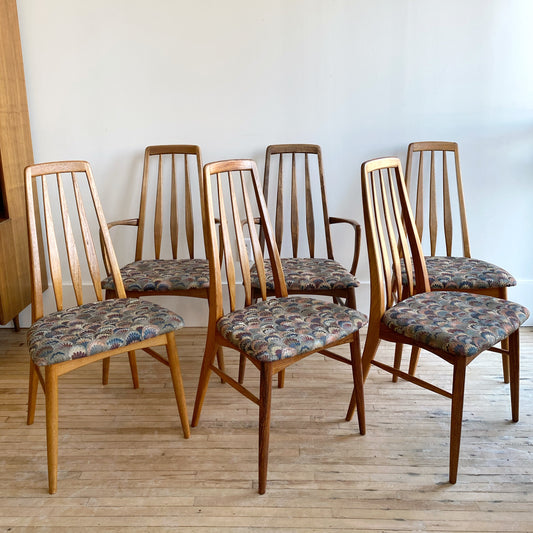 S/6 Vintage Danish "Eva" Dining Chairs