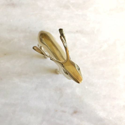 Vintage Brass Deer Figure