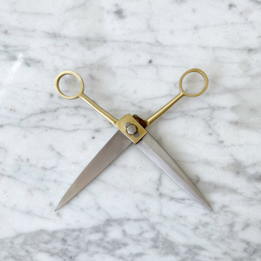 Medium Brass Scissors, 7"