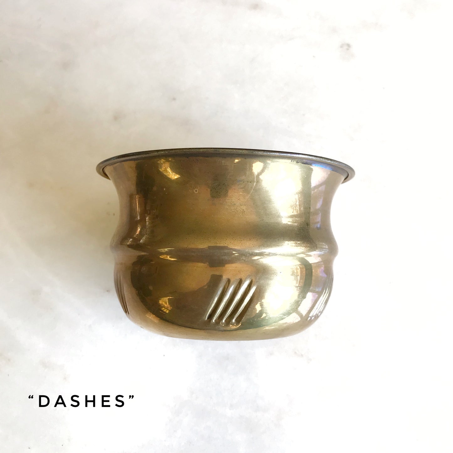 Mini Vintage Brass Planter