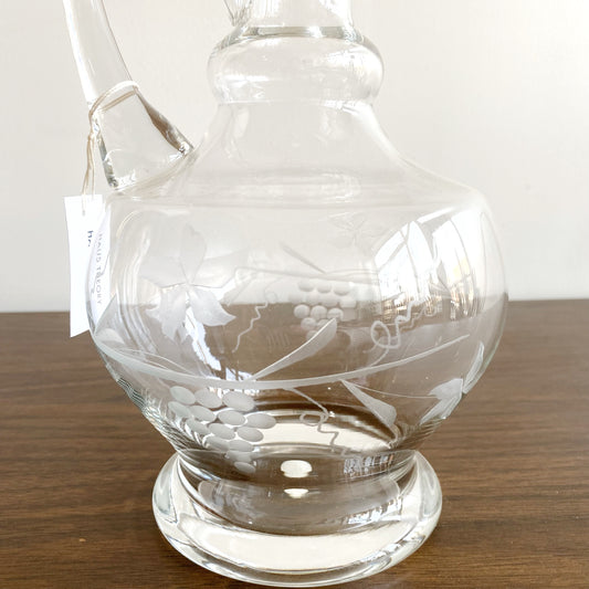 Large Vintage Glass Decanter Pitcher