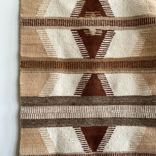 Vintage Handwoven Textile, Brown