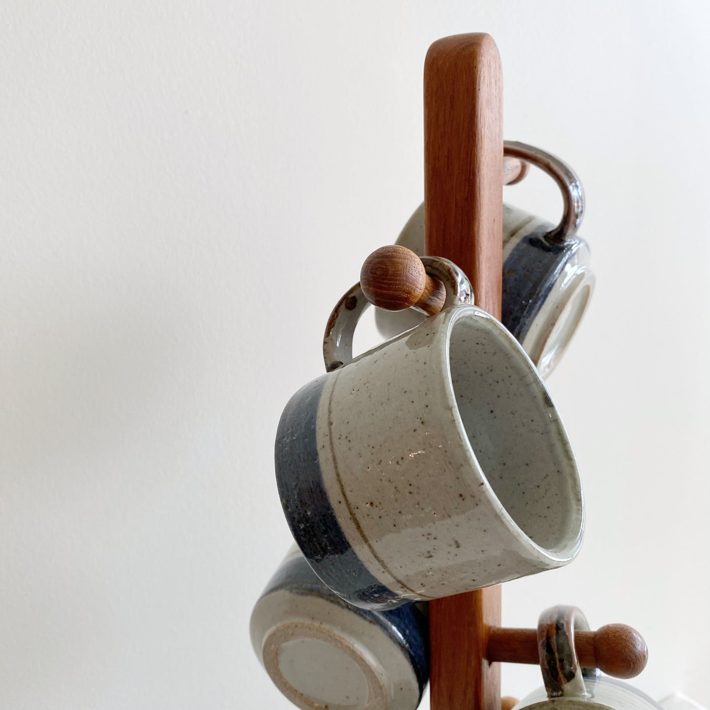 Vintage Teak Organizer / Mug Holder