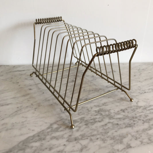 Vintage Gold Wire Record Album Holder