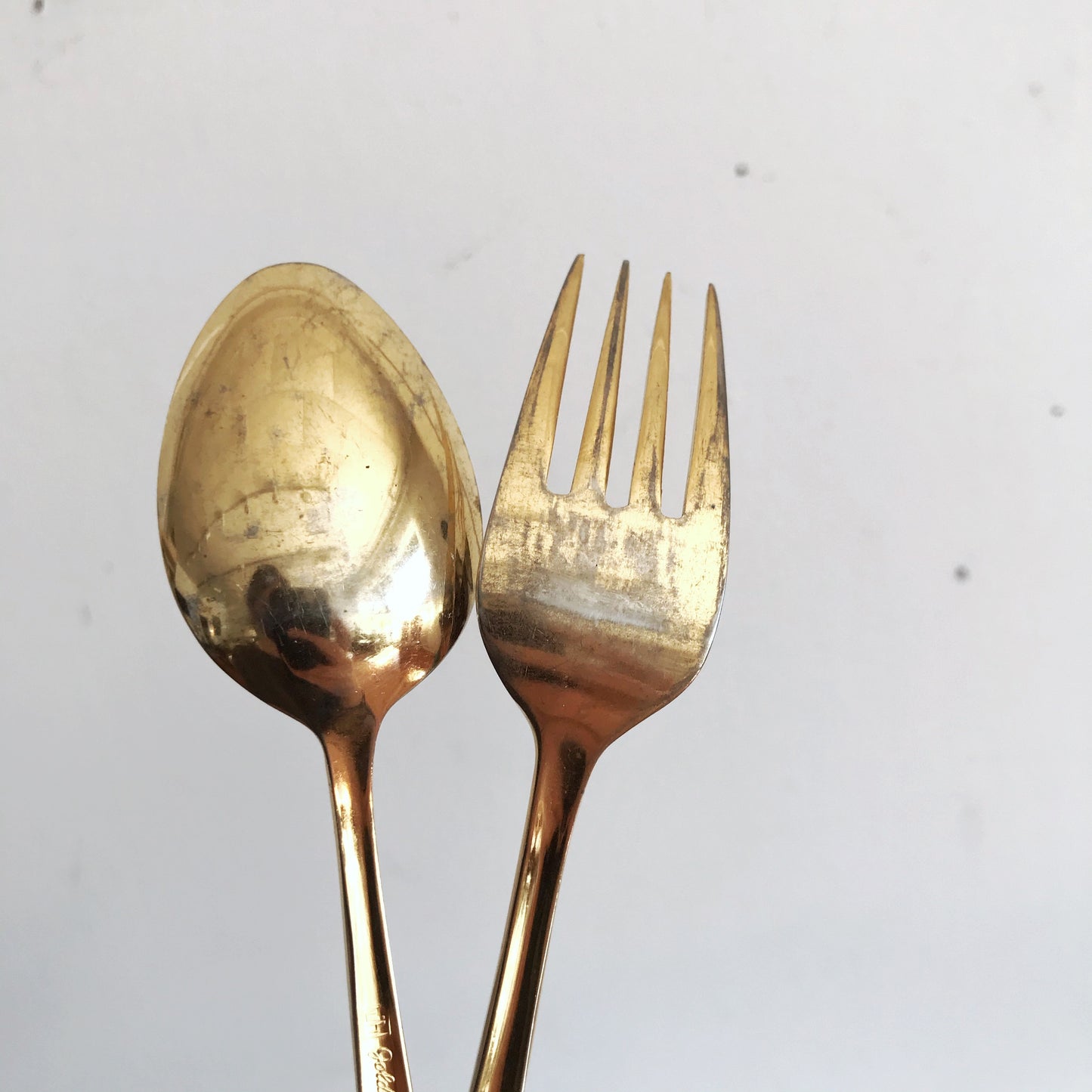 Vintage Gold Flatware, Floral Pattern, 28-piece