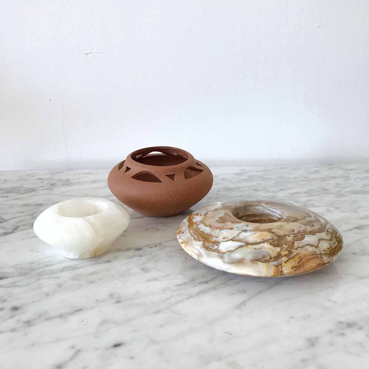 White Onyx Tea Light / Votive Holder