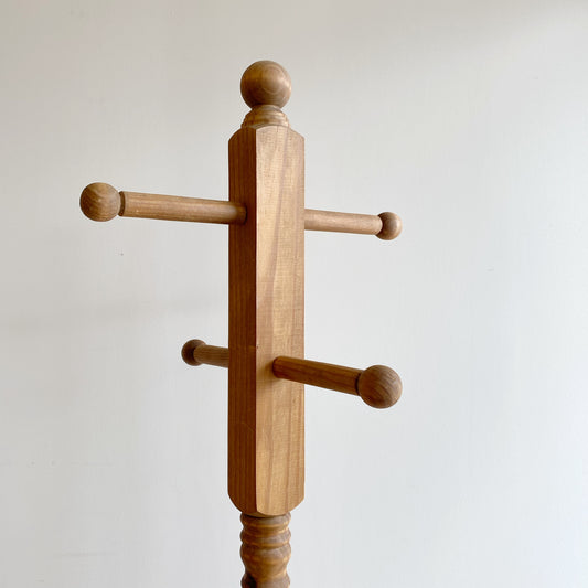 Vintage Handcrafted Wood Coat Tree