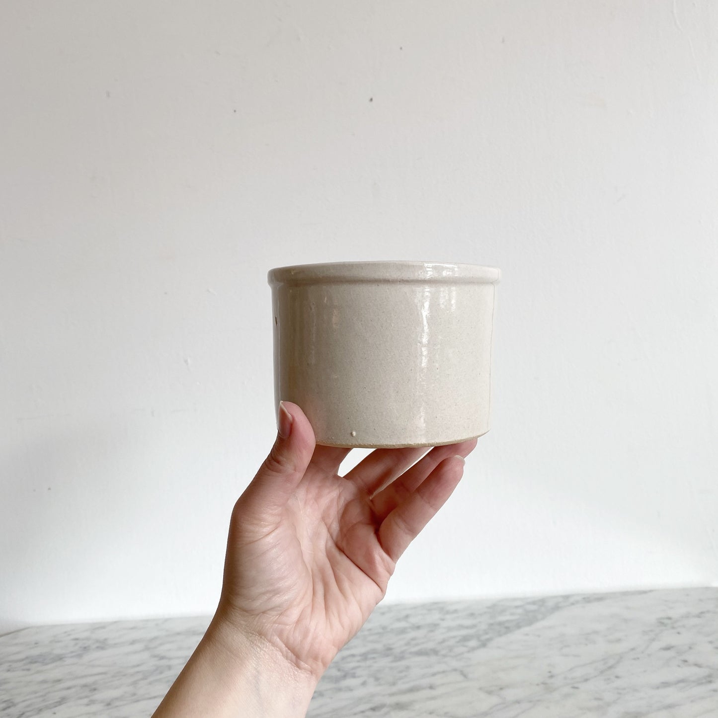 Vintage Small Stoneware Crock, 1 pint