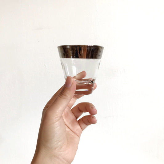 Set of 7 Vintage Silver Ombré Shot Glasses