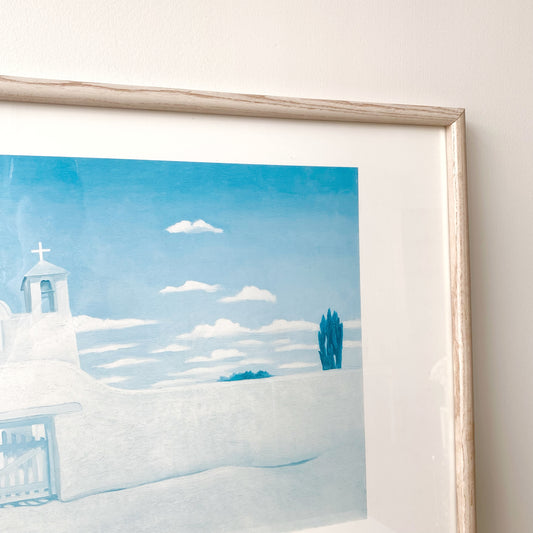 Vintage Framed Art Poster, Georgia O’Keeffe / Japan 1988 (37” x 26”)