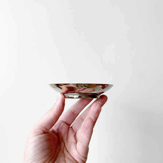Petite Minimalist Polished Silver Dish