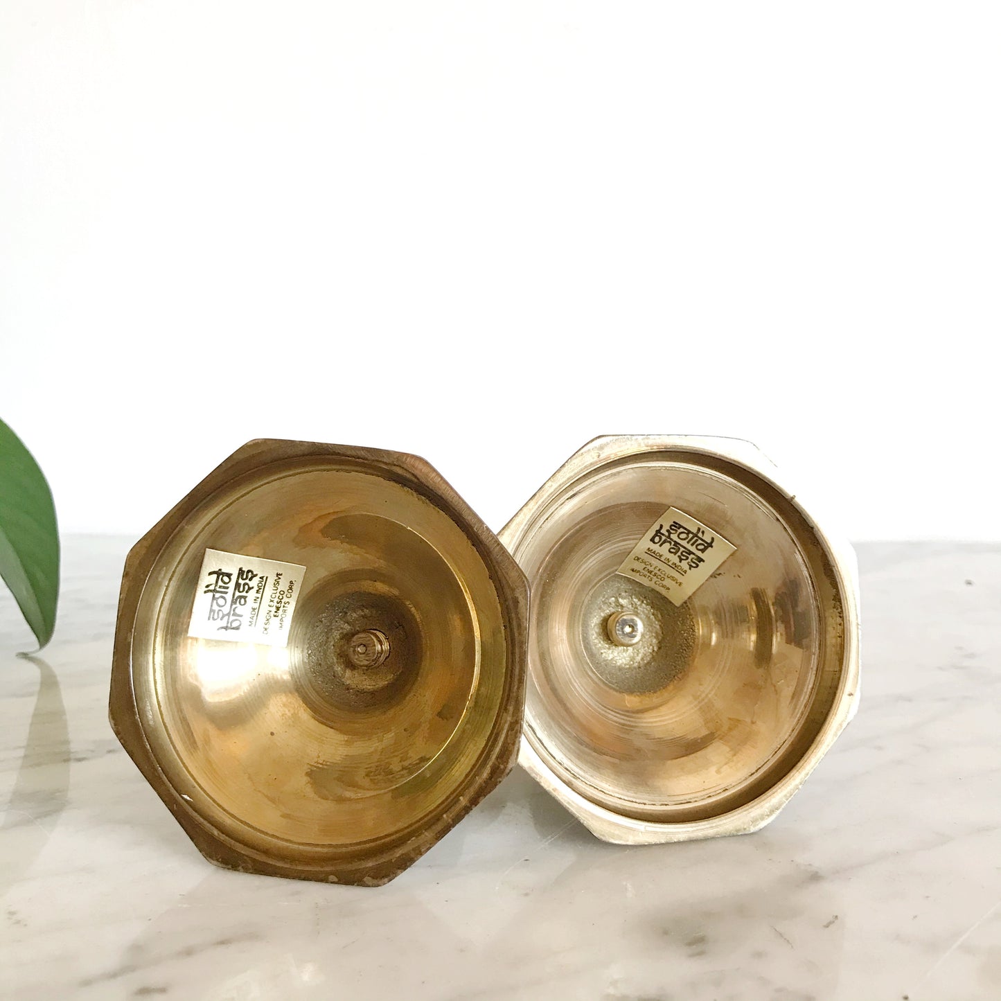 Pair of Vintage Brass Candle Holders